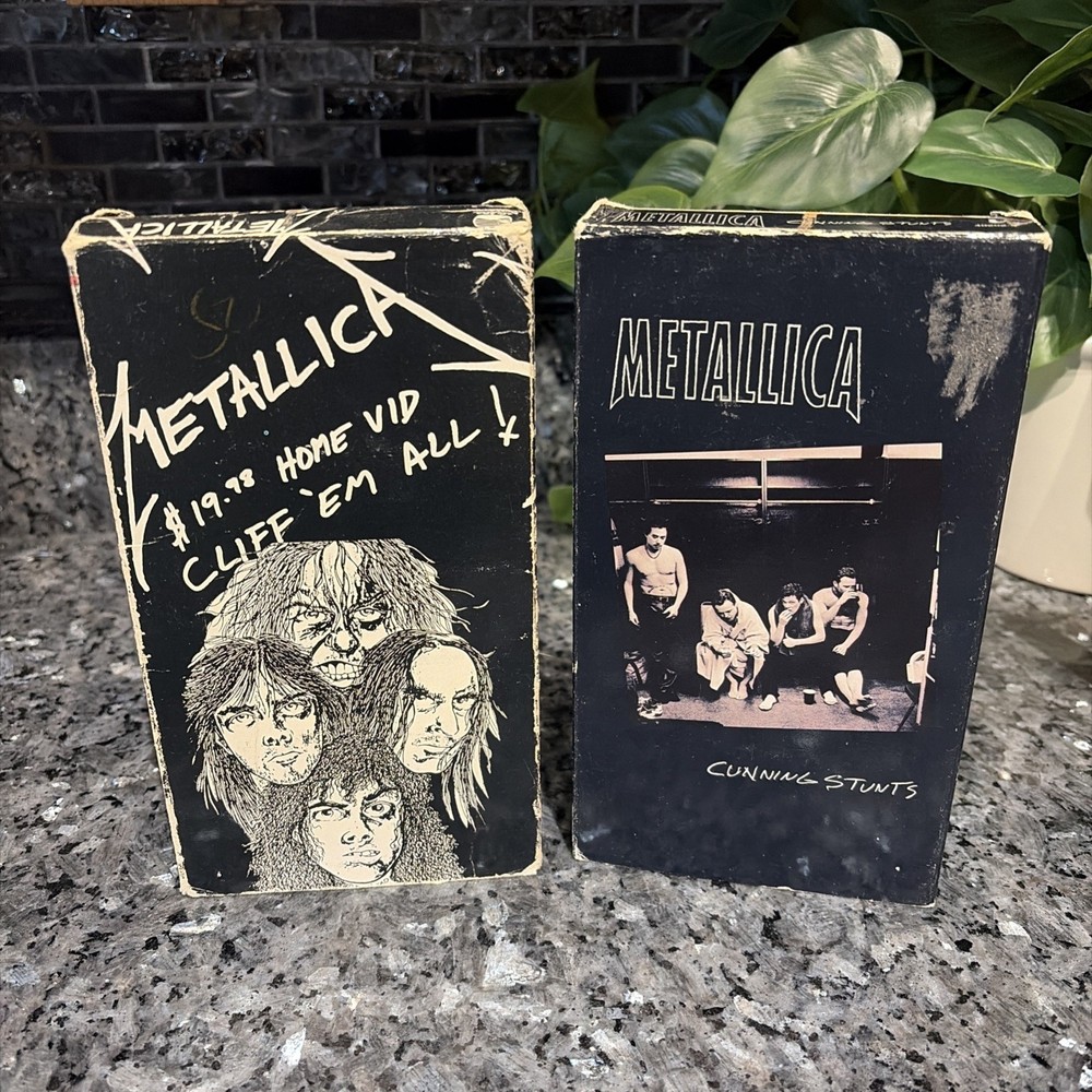 Metallica Lot Of 2 Home Vid Cliff 'Em All VHS Tape Cunning Stunts