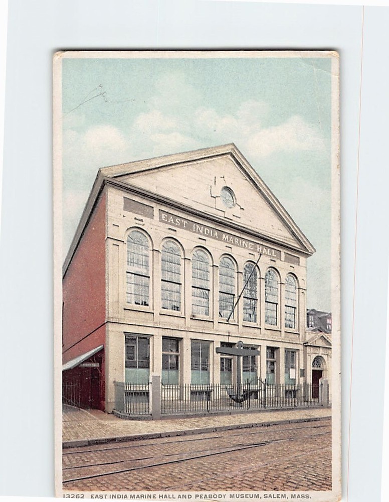 Postcard East India Marine Hall And Peabody Museum Salem Massachusetts USA