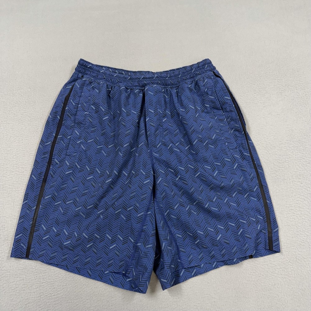 Lululemon Shorts Mens Large Blue Chevron Lined 9