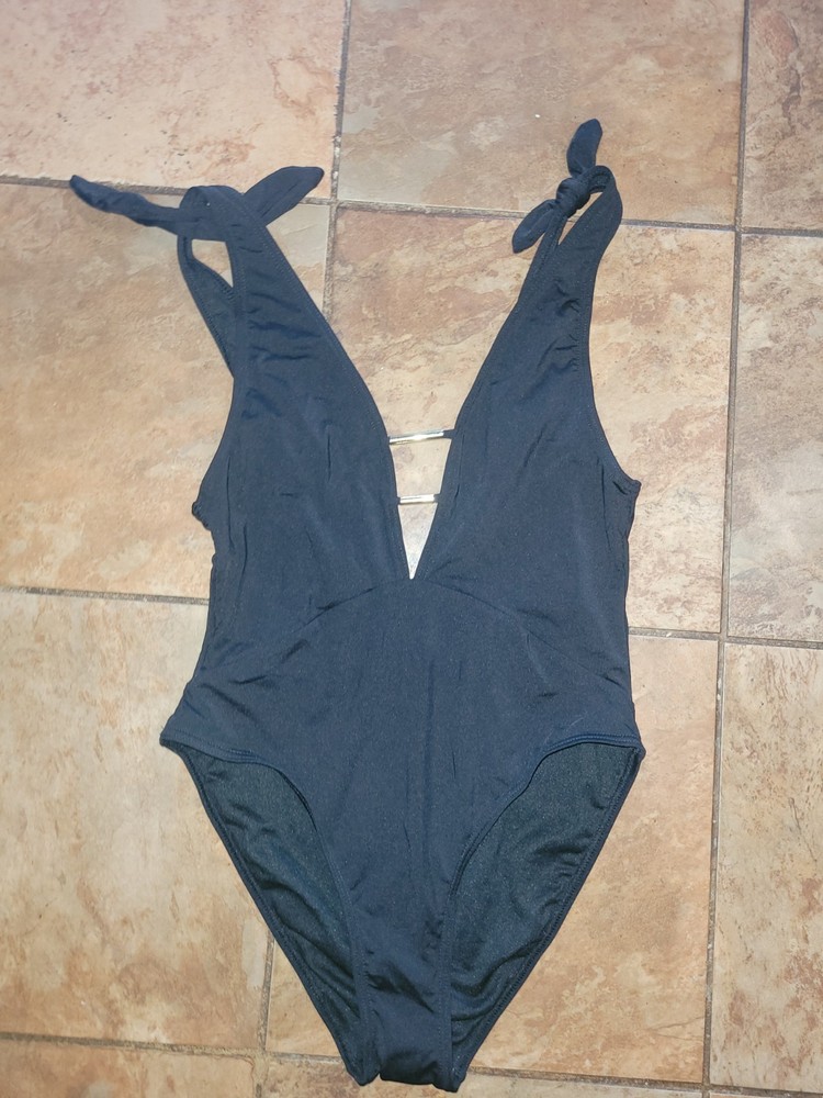Envya Swimwear Black One Piece Swimsuit Size Small