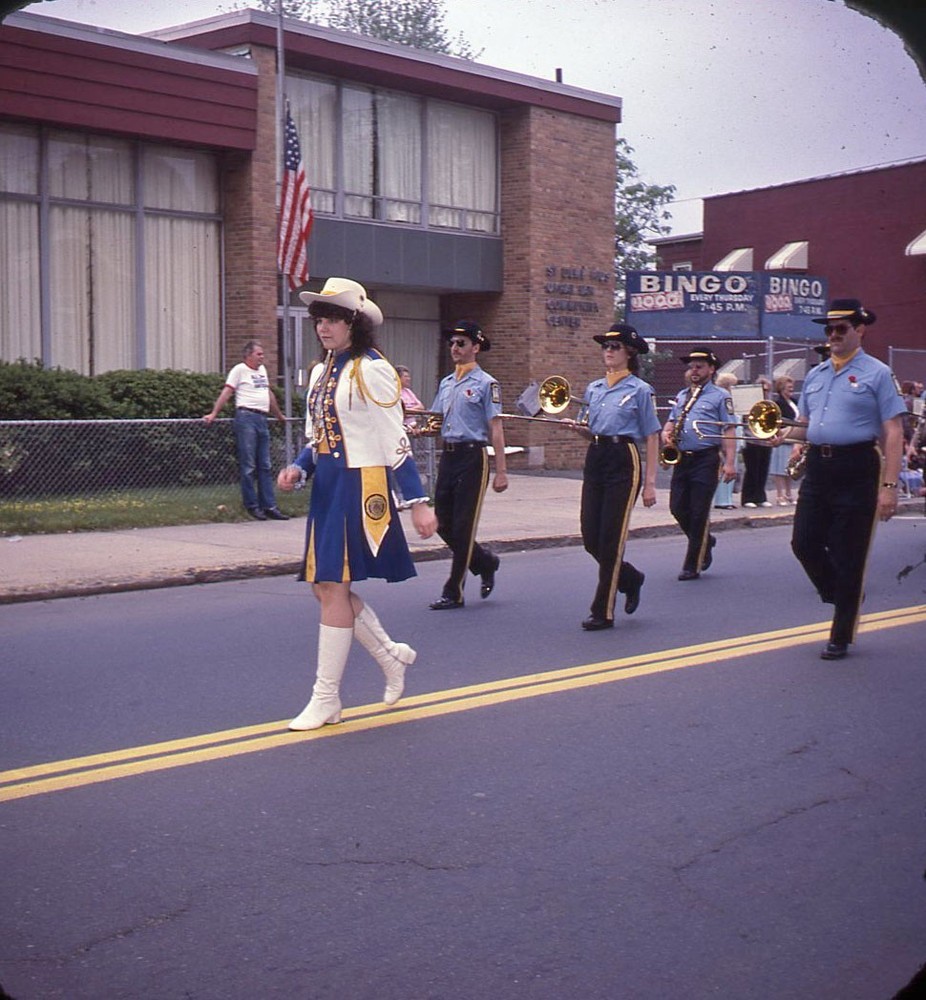 Vintage Stereo Realist Photo 3D Slide PARADE Marching Band