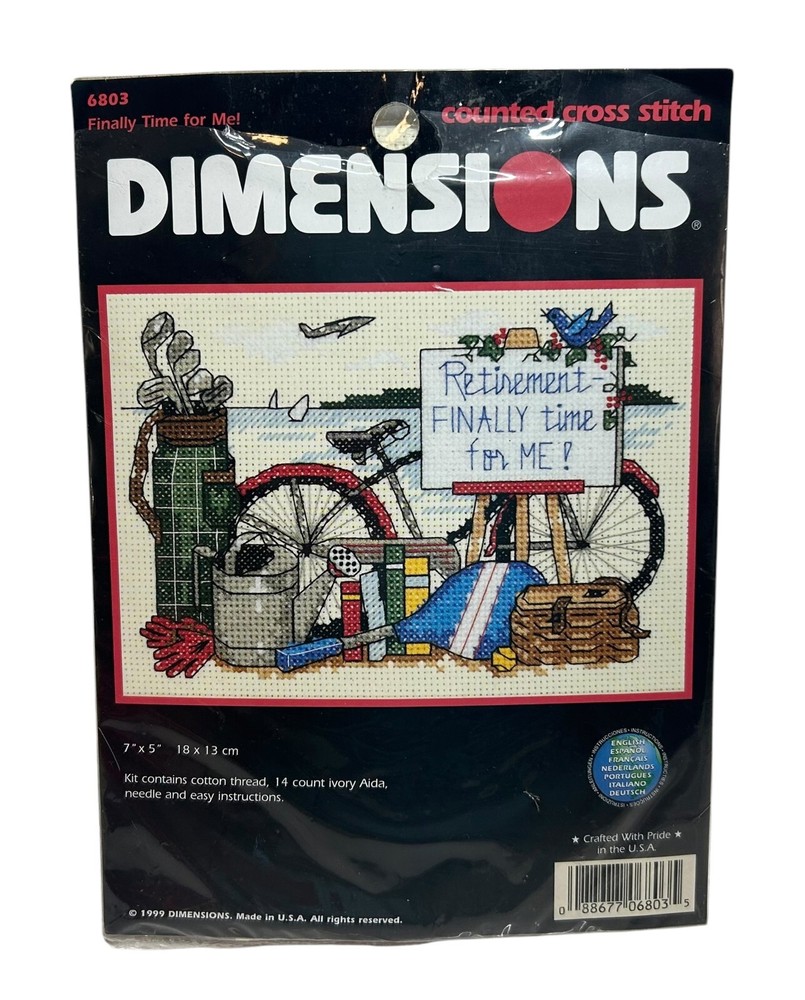 Finally Time For Me Dimensions Counted Cross Stitch Kit #6803 Retirement Sealed