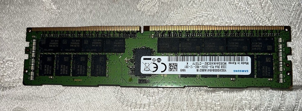 Samsung 32GB PC4-2666V ( DDR4-3200 ) Laptop  Memory M393A4K40CB2-CTD7Y