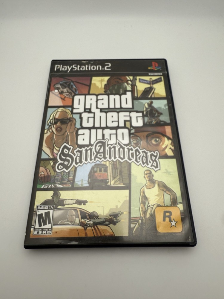 Grand Theft Auto: San Andreas GTA Sony PS2 CIB Black Label Complete W/Map