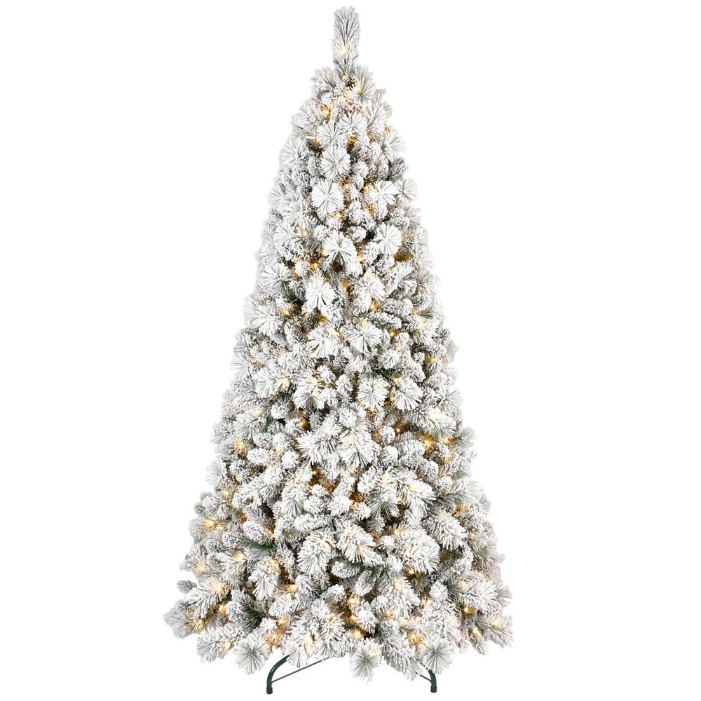 4FT to 9FT PVC and Hard Needle Mixed Flocked Artificial Christmas Tree