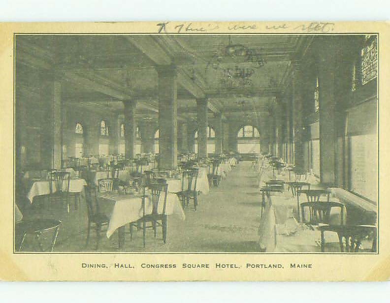 Divided Back CONGRESS SQUARE HOTEL RESTAURANT Portland Maine ME 60k cards HQ5572