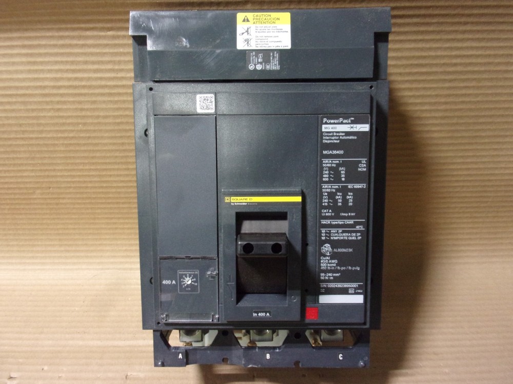 NEW Square D MGA MGA36400 3 Pole 400 Amp 600v Circuit Breaker I-Line Powerpact