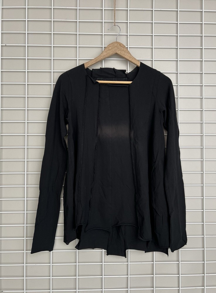 Rundholz Black Long Sleeve Womens Size S Cotton Blouse