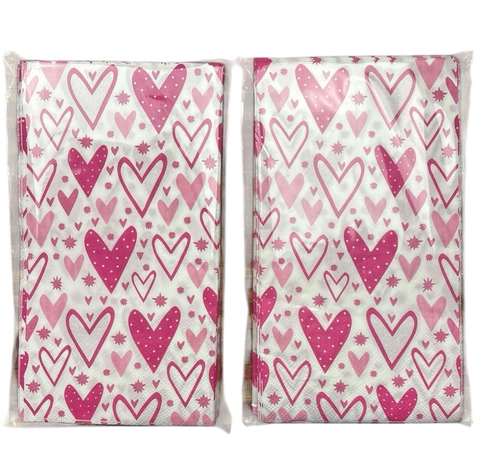 Valentines Day Paper Napkins 13”x13” 40 Count 2 Packs Of 20