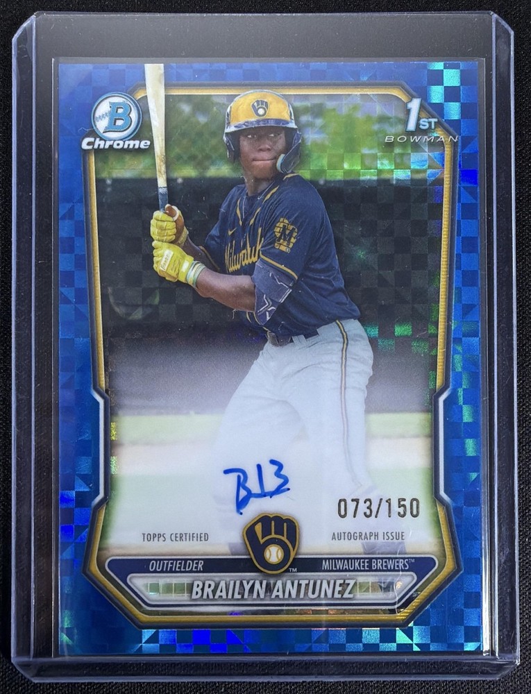 2026 Bowman Brailyn Antunez #CPA-BA Chrome Auto Blue X-Fractor /150 1st Prospect