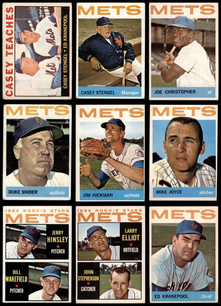 1964 Topps New York Mets Team Set 2.5 - GD+ 6851296