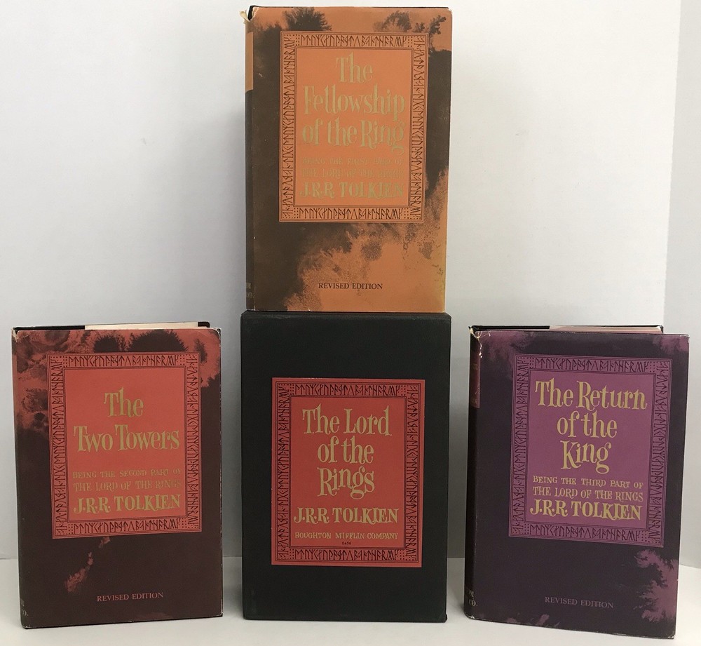 Lord Of The Rings Trilogy J.R.R. Tolkien 2nd Edition Maps 1965 Box Set *READ*