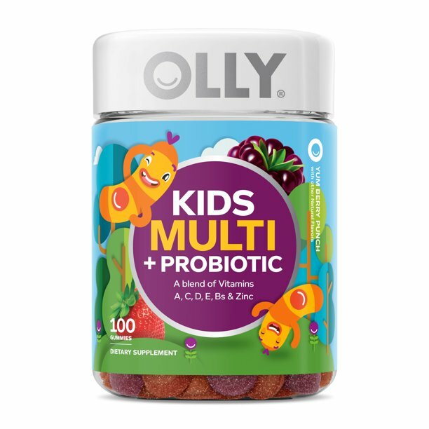 OLLY Kids Multivitamin Probiotic Gummy- Vitamin A- C- D- E- B- Zinc- 100 Ct