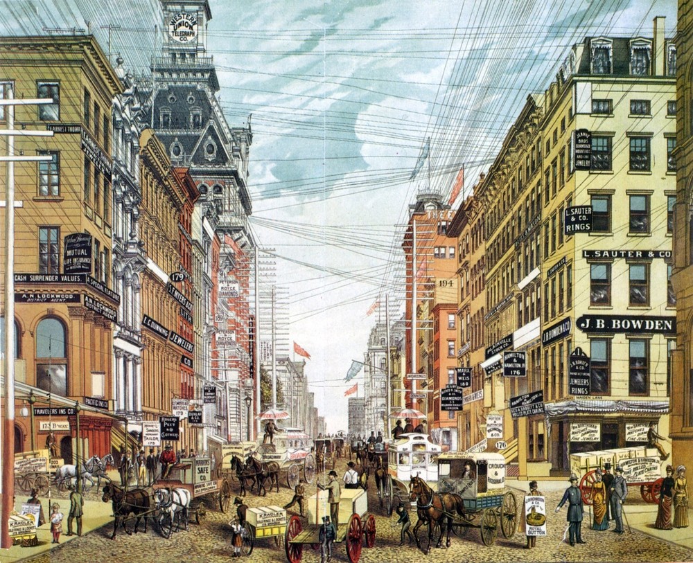 Decor Street Vendors Poster. Fine Graphic Art Design. Home Shop Wall Art. 2051