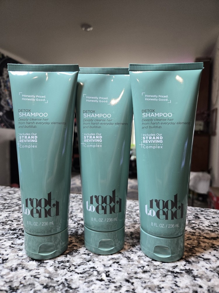 Root To End Detox Shampoo Strand Reviving Complex 8oz/236ml - 3 pack