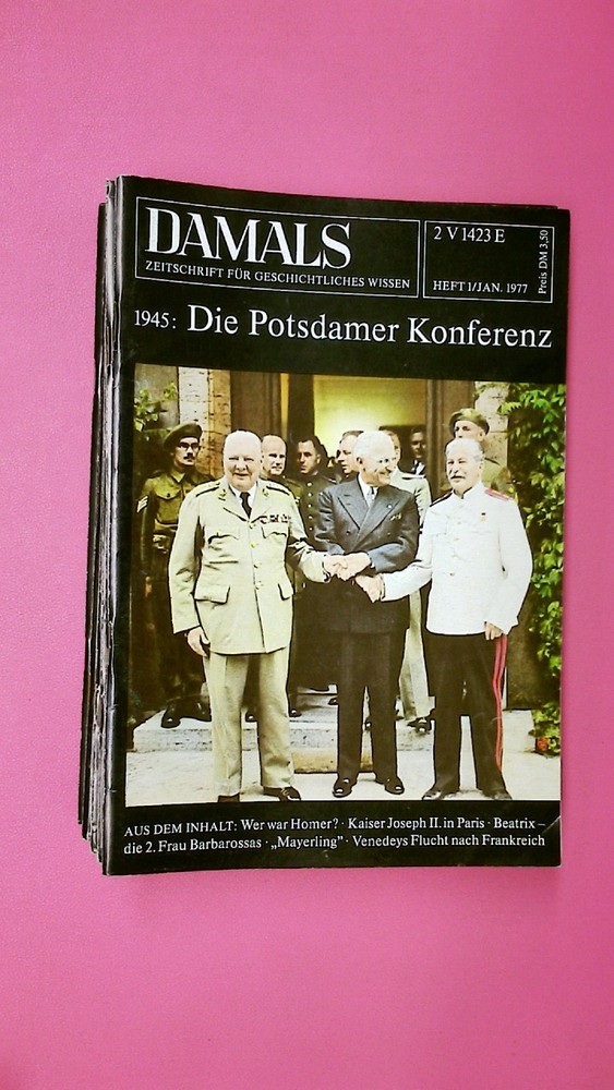 154200 DAMALS. ZEITSCHRIFT FÜR GESCHICHTLICHES WISSEN. DAS GESCHICHTSMAGAZIN. 1