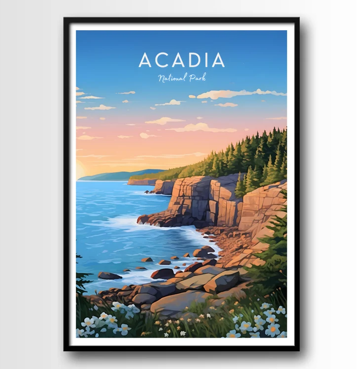 Acadia National Park Wall Art Print Poster-image
