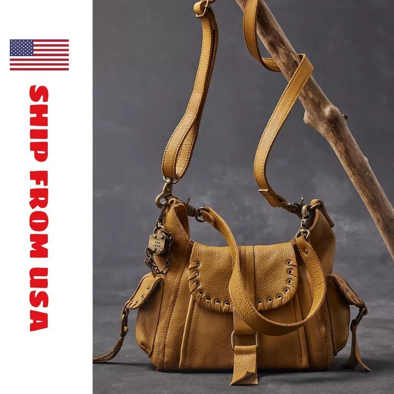 We The Free Baby Leigh Distressed Bronze Tote Bag by Free People