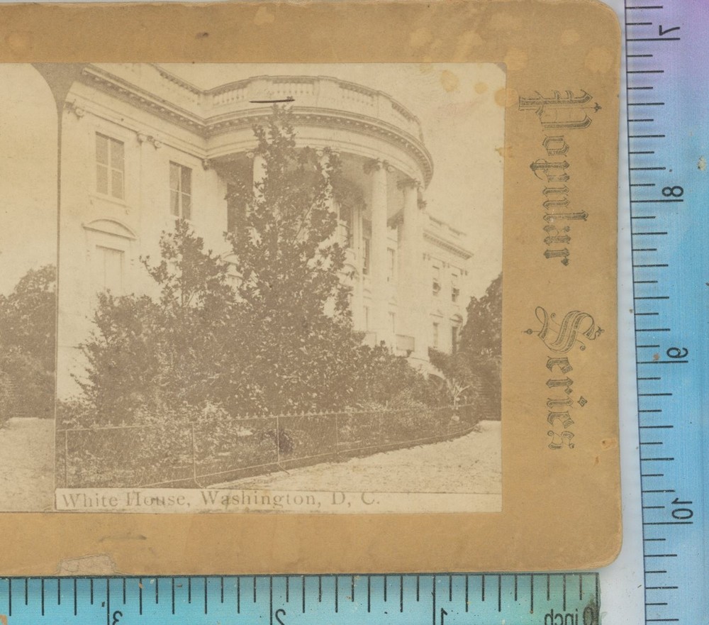 White House Washington DC USA Popular  Stereoview