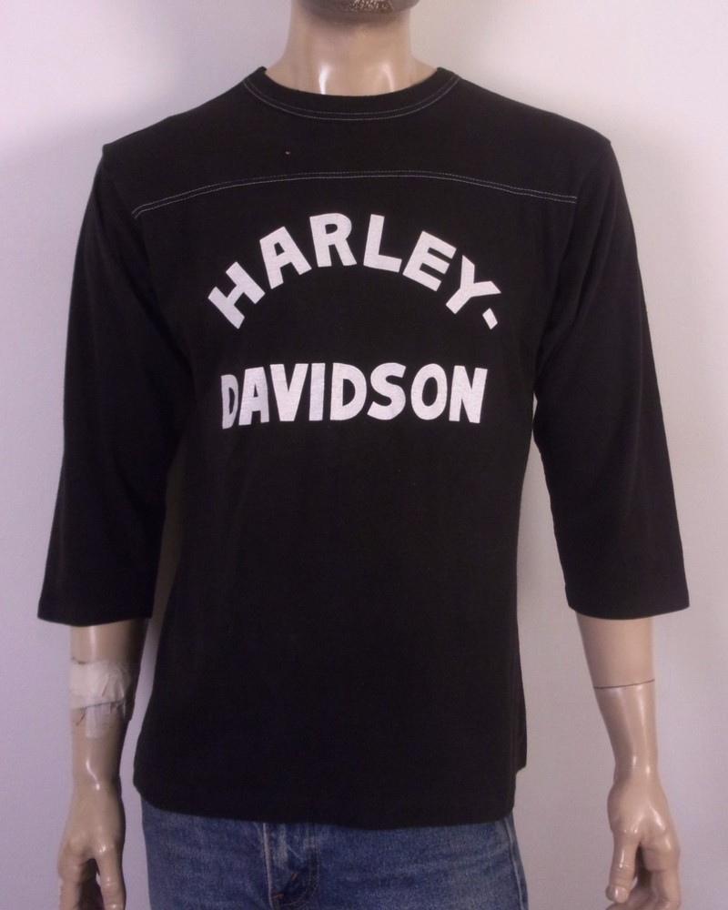 vintage 80s single stitch Harley Davidson 1985 Football Jersey Style T-Shirt M