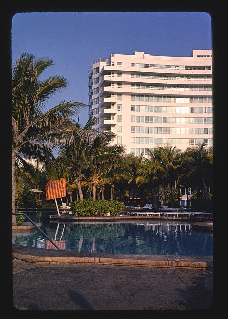 Photo:Miami Beach Florida Fontainebleau Hilton Hotel Pool 1982