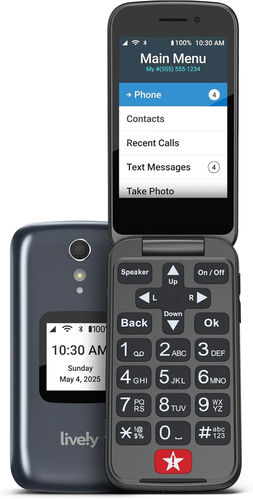 Jitterbug Flip2 - Flip Cell Phone for Seniors - Not Compatible with Other Wirele