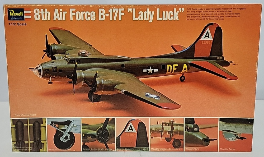 Revell 8th Air Force B-17F Lady Luck 1/72 Model Kit No. 209:200