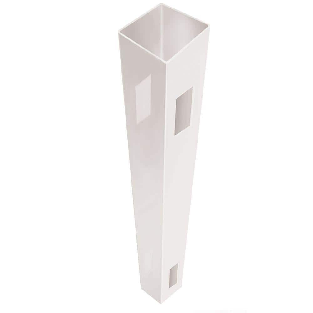 5 In. X 5 In. X 7 Ft. White Vinyl Fence Line Post (B)