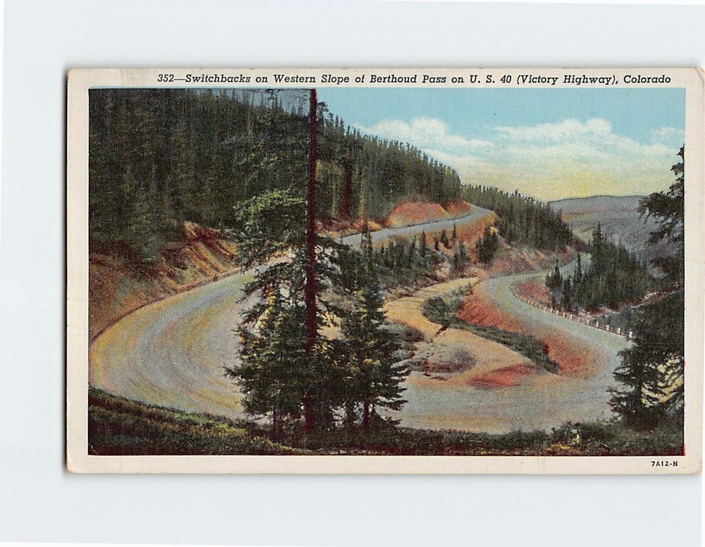 Postcard Switchbacks on Western Slope of Berthoud Pass on US 40 Colorado USA