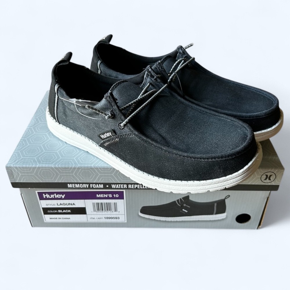Hurley Laguna Men's Casual Slip on Shoes Black Size 10