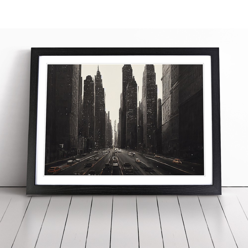 Vintage New York Skyline Vol.3 Wall Art Print Framed Canvas Picture Poster Decor