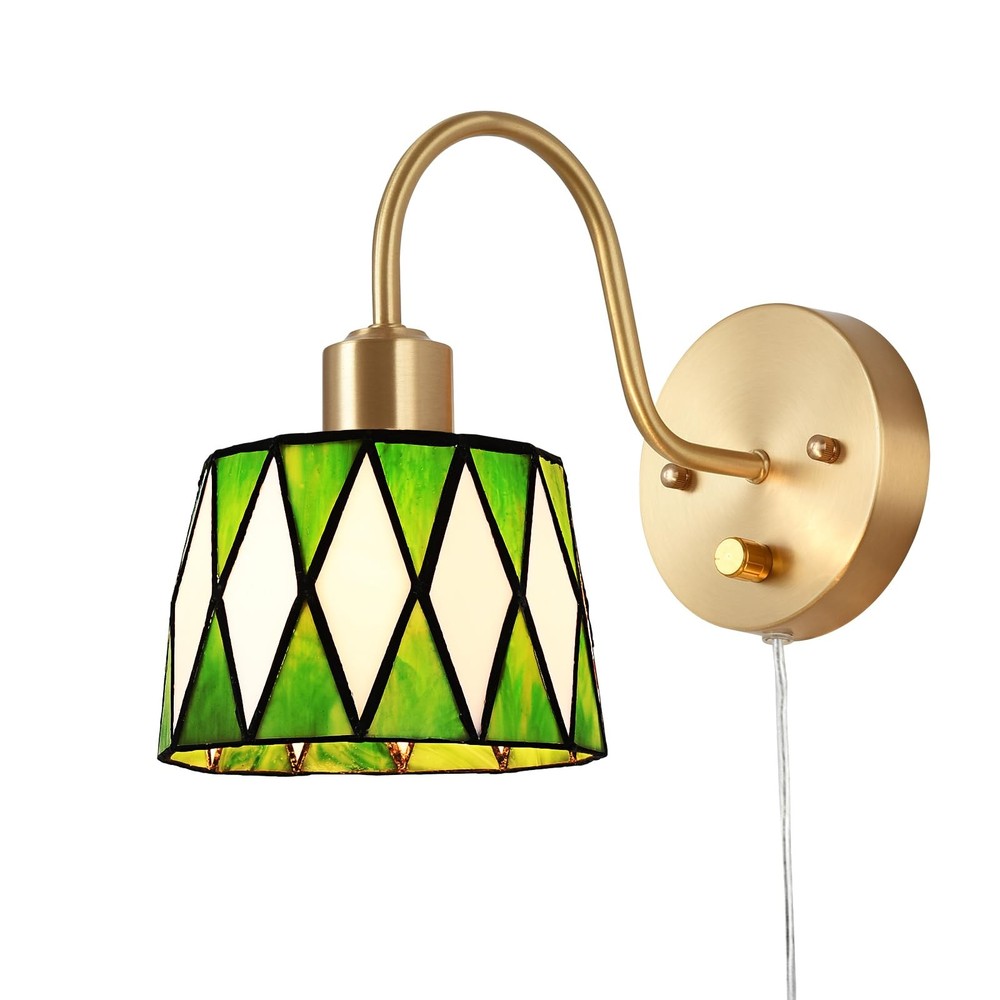 Vintage Bedside Wall Sconce with Dimmable Switch, Brass Industrial Gooseneck ...