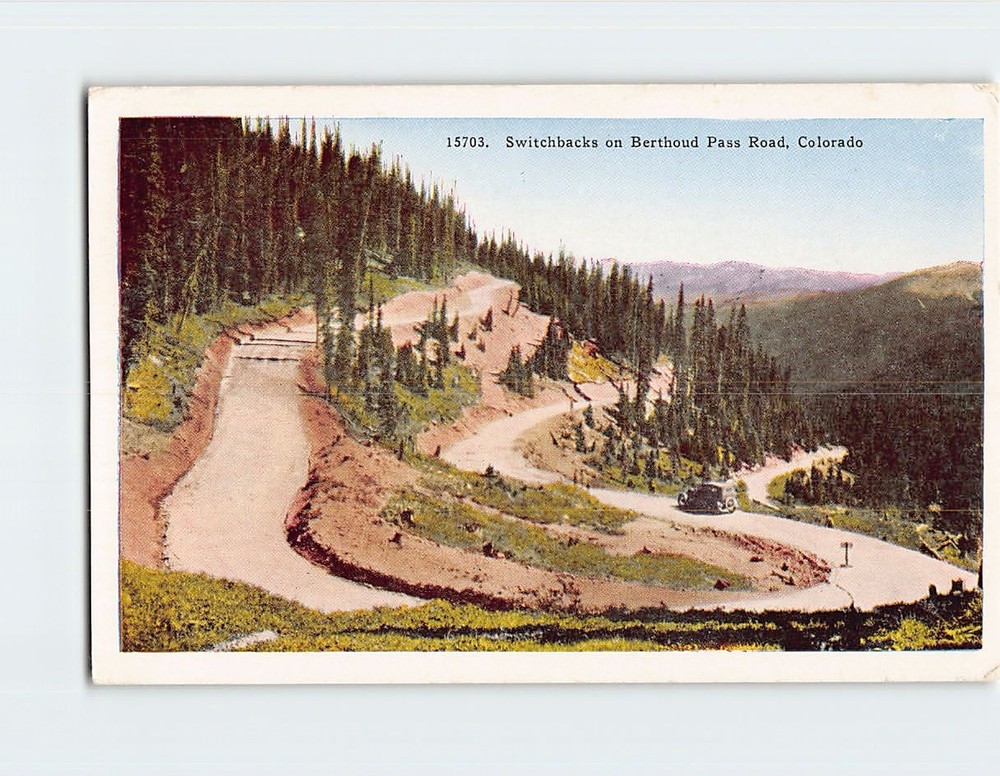 Postcard Switchbacks on Berthoud Pass Road Colorado USA
