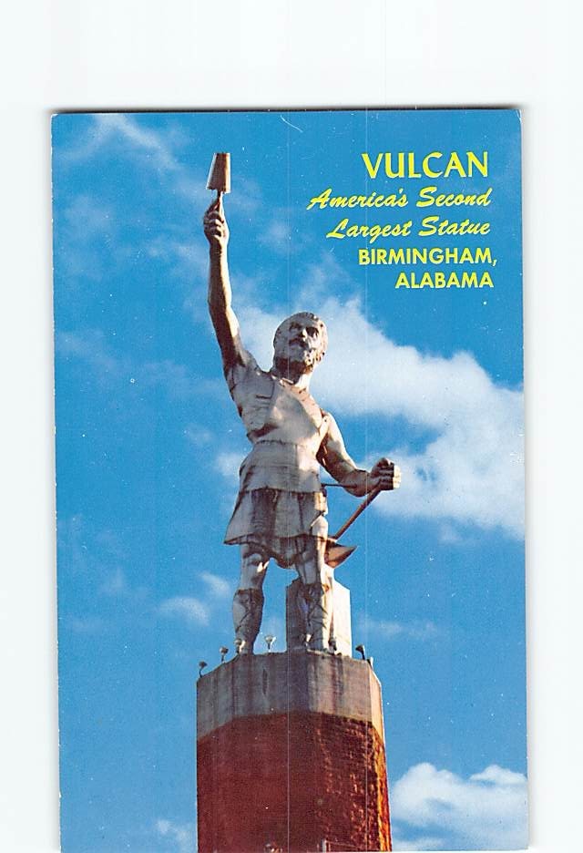 Postcard Vulcan The Iron Man Statue Birmingham Alabama USA North America