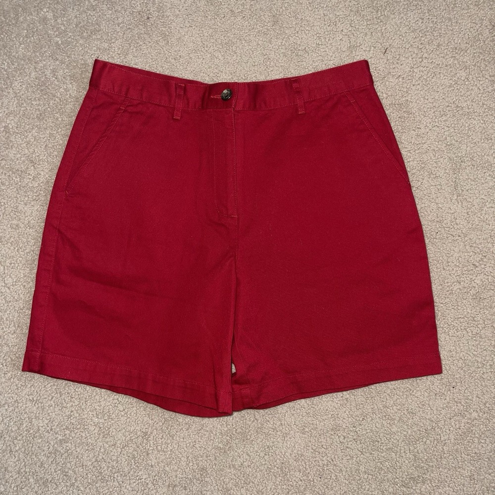 Lauren Ralph Lauren Red Cotton Shorts Women’s Size 8 NWOT Classic Chino