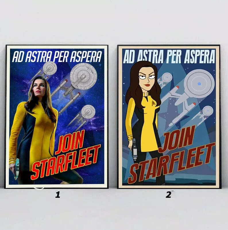 Vintage Star Trek Strange New Worlds Starfleet Poster Art