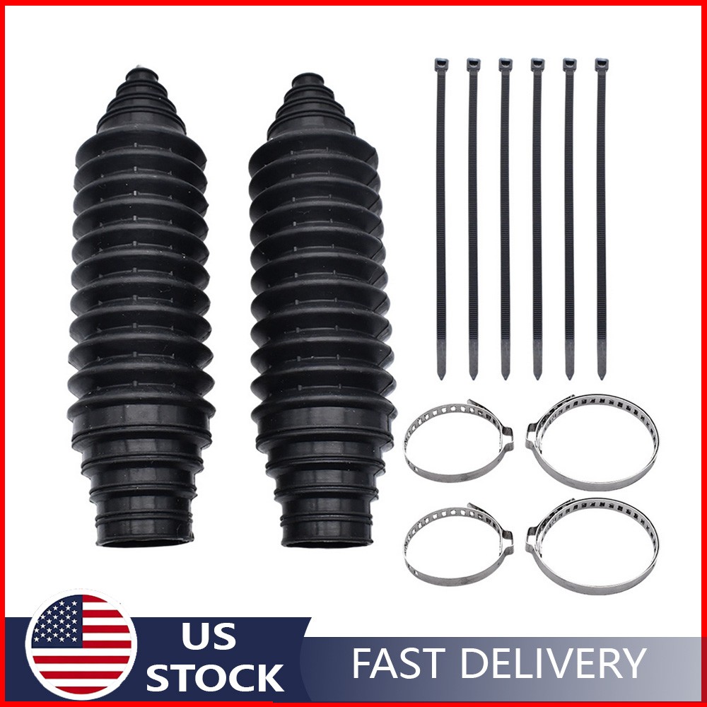 2Pcs Rack & Pinion Inner Tie Rod Bellow Boots Kit for Cars SUVs Trucks Silicone