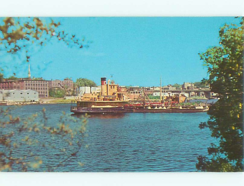 Pre-1980 RIVER SCENE Bangor Maine ME m/09 AE5656
