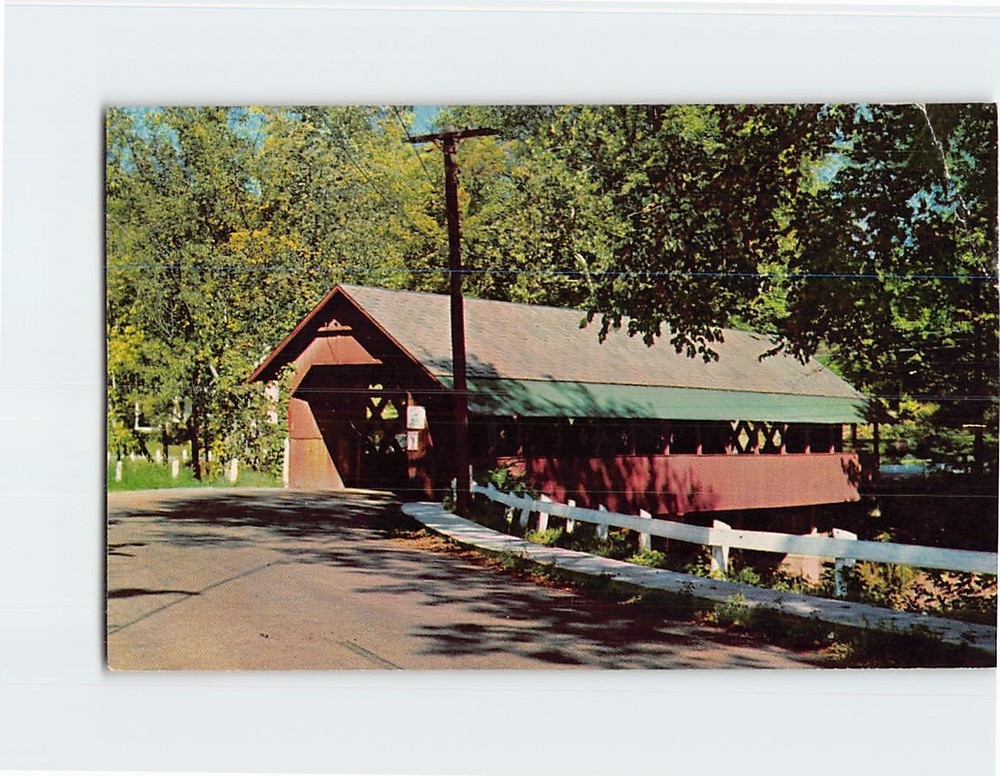 Postcard Creamery Bridge West Brattleboro Vermont Molly Stark Trail USA America