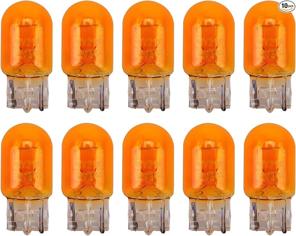 10 PCS T20 Halogen Bulbs, 12V/21W 7440 Single Filaent, Ultra-Bright Turn Signa