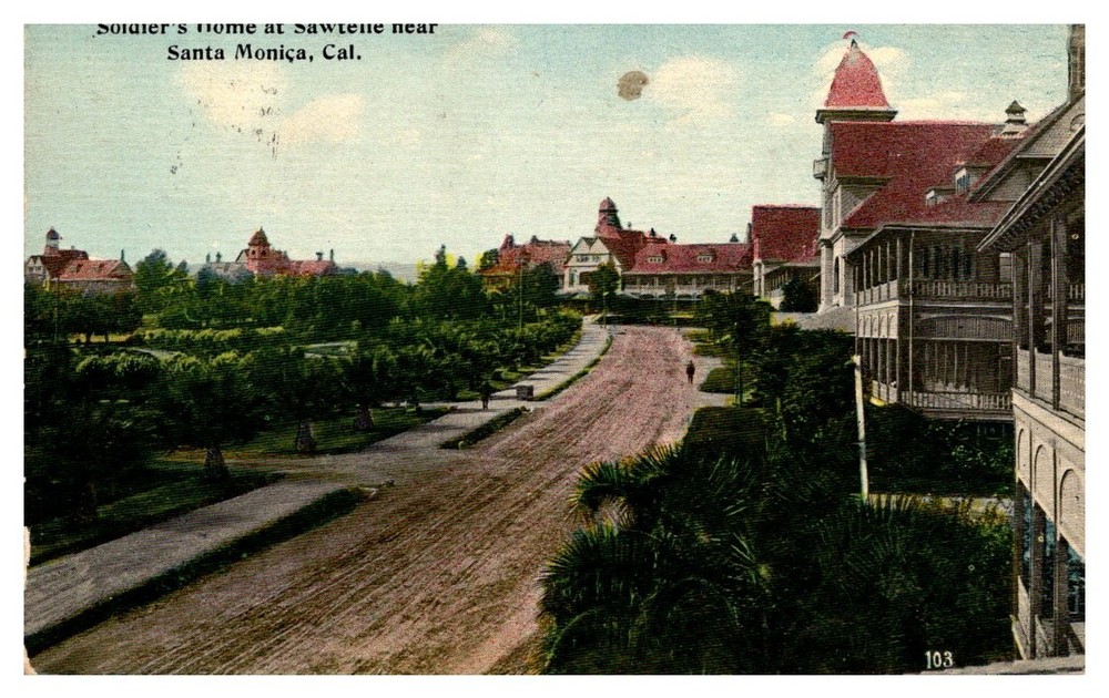 1913 Soldiers Home At Sawtelle Near Santa Monica California Vintage Postcard