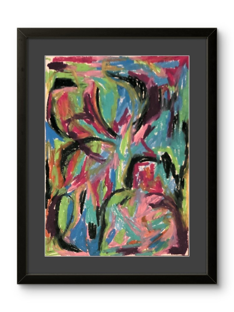 Original Expressionism Abstract Bright Cute Modern Pop Art 11x14 on Paper