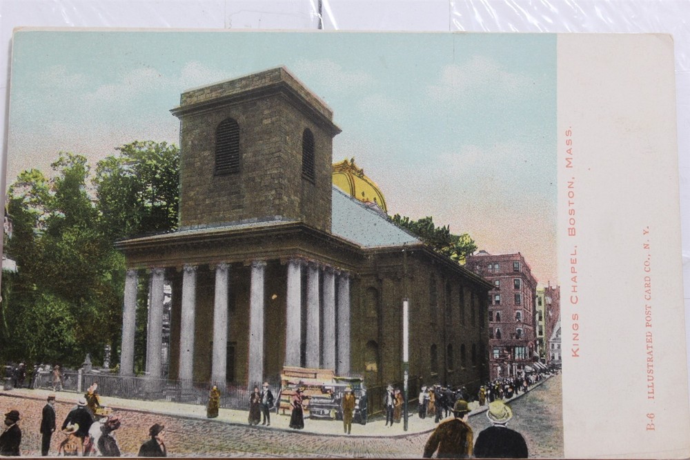 Massachusetts MA Boston Kings Chapel Postcard Old Vintage Card View Standard PC