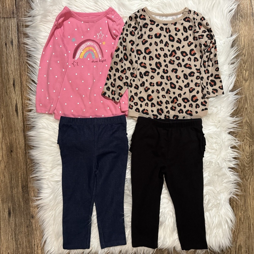 Garanimals Toddler Girl 4 Piece Bodysuit Matching Set Size 18 months