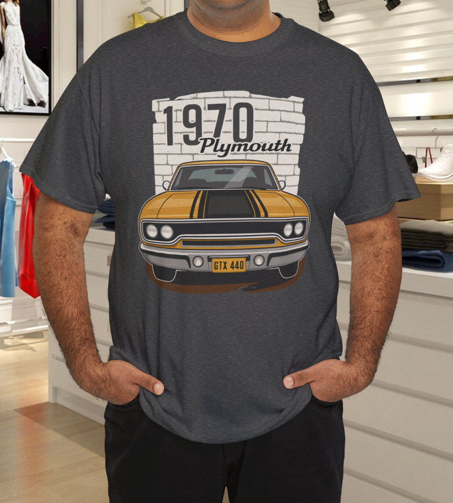 1970 Plymouth GTX 440 Muscle Car Front View Classic Vintage Mopar T-Shirt