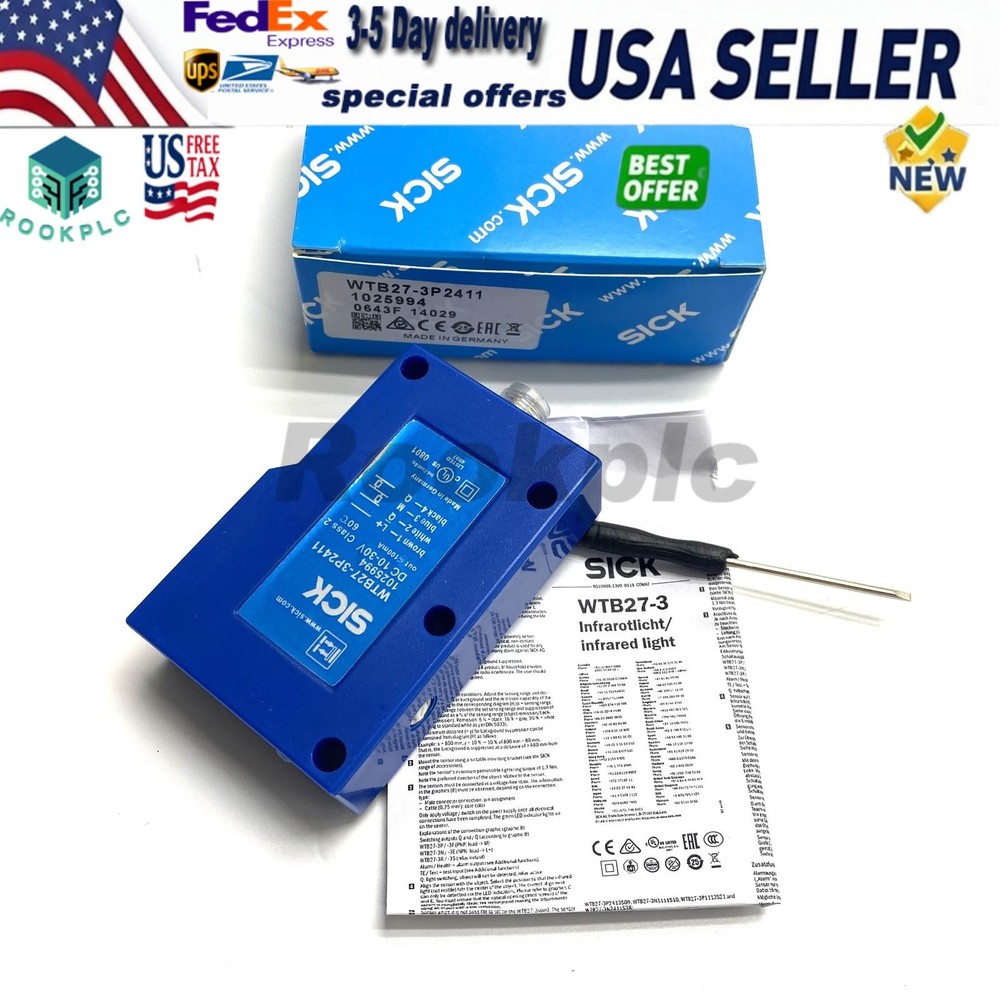 US FREE TAX  SICK WTB27-3P2411 WTB273P2411 1025994 Photoelectric