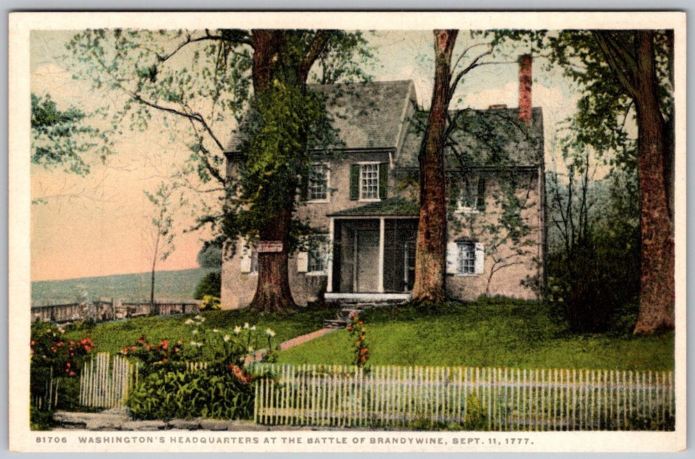 Antique Postcard Washington's Headquarters House Chadds Ford, PA 1910s