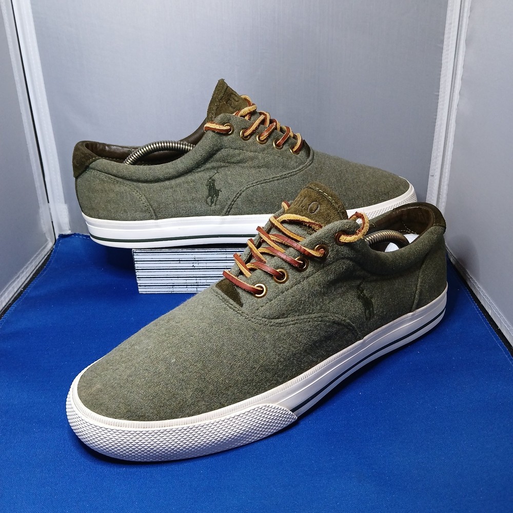 Polo Ralph Lauren Vaughn Mens Boat Sneakers Size 10.5D Green
