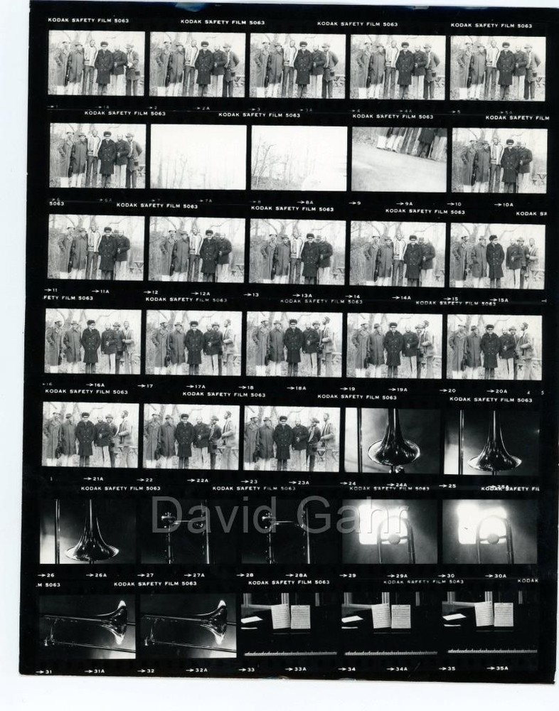 '79 Ron Carter Art Farmer J.J Johnson Hubert Laws Gahr Contact Sheet Photo C476