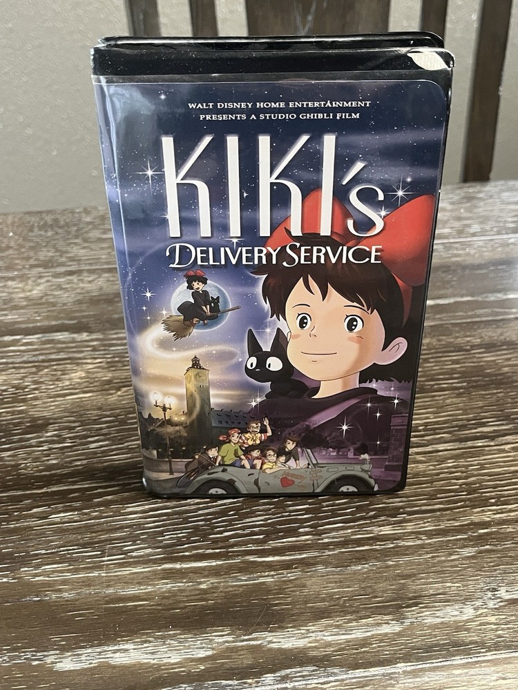 Kiki's Delivery Service VHS Tape 1989 Studio Ghibli Disney Rare Black Clamshell